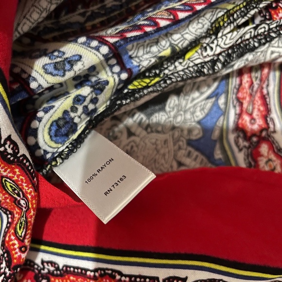 Melissa Paige Women Vibrant Multi Paisley Print Casual Blouse Sz-L - Picture 5 of 6